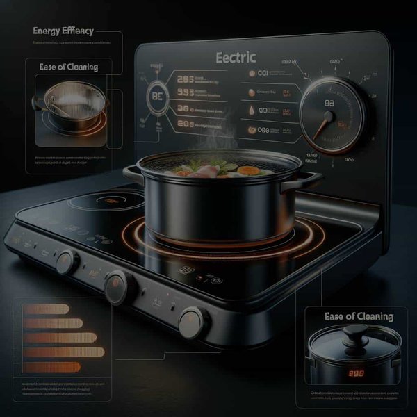 Quels sont les avantages d'une cuisinière électrique avec plaques en céramique ?